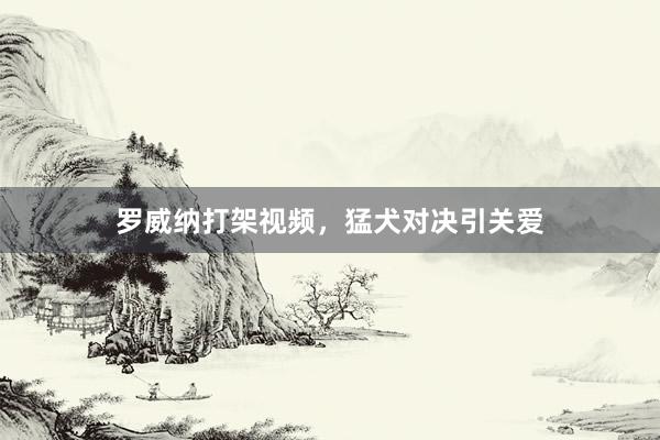 罗威纳打架视频,猛犬对决引关爱
